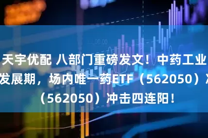 天宇优配 八部门重磅发文！中药工业迎五年黄金发展期，场内唯一药ETF（562050）冲击四连阳！